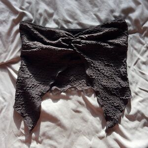 Brown Textured Bandeau Top